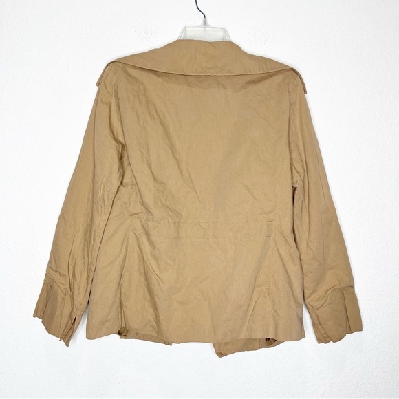 Peter O. Mahler Cotton Steel Trench Single Breast Jacket Quiet Luxury Old Money - Picture 8 of 14